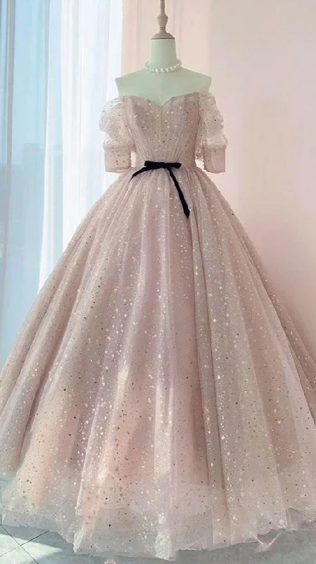 prom dress color trendsPink Tulle Long Prom Dress Sweet 16 Dress Ball Gown M5403