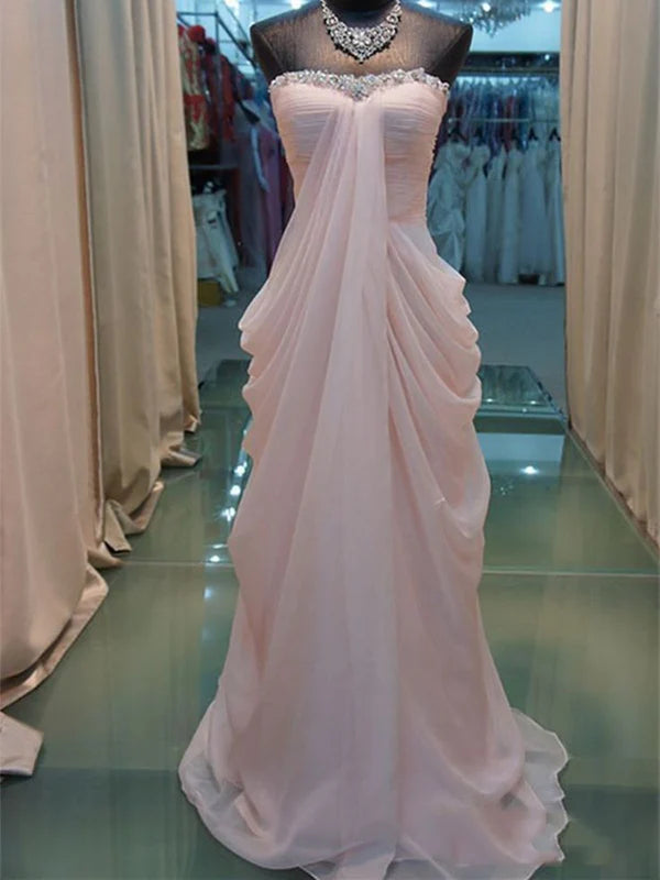 affordable prom dressesSweetheart Pink Floor Length Prom Dresses Pink Formal Dresses MD7681