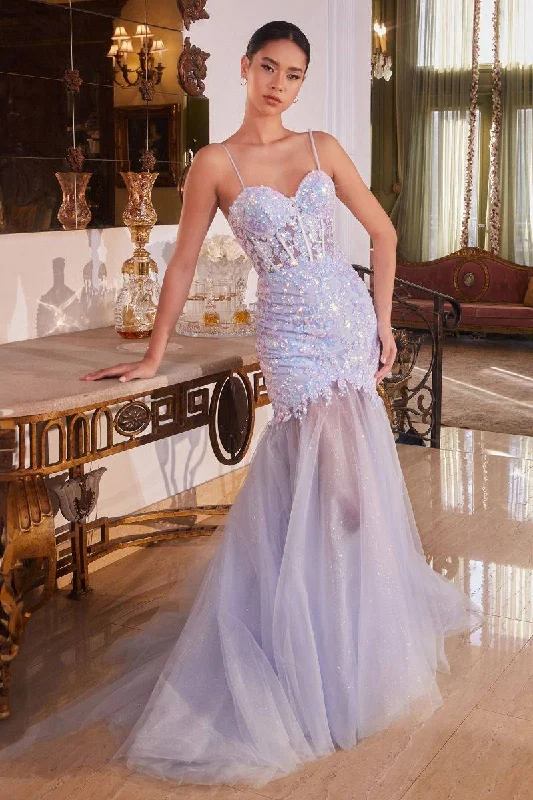 prom dress cleaningFloral Sequined Light BLue Mermaid Open Back Sweetheart Long Prom Dress CDCB148