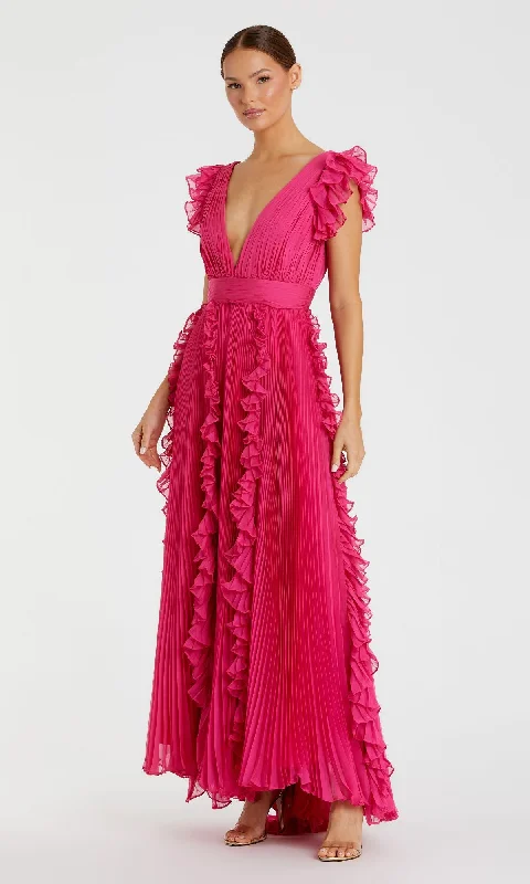 Formal Dress for PageantsMac Duggal Ruffle-Sleeve Long Formal Dress 49539