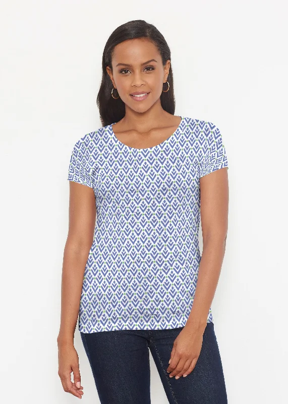 women's tops for those who love to shop for unique findsCosmo Geo (13568) ~ Short Sleeve Scoop Shirt