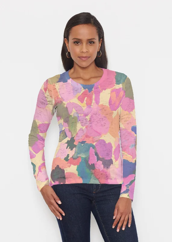 women's tops for those who love bold and vibrant colorsHopscotch (17269) ~ Signature Long Sleeve Crew Shirt