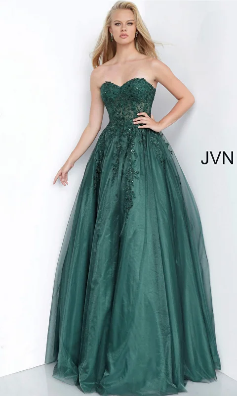 Formal Dress for Modeling AuditionsJVN by Jovani Strapless Long Ball Gown JVN00915