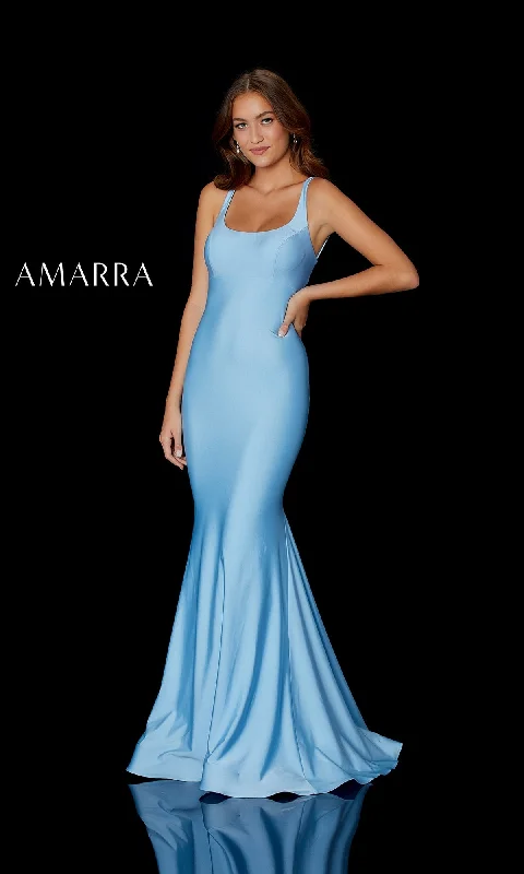 ELEGANT Formal Dress DesignsOpen-Back Simple Long Formal Gown by Amarra 87243