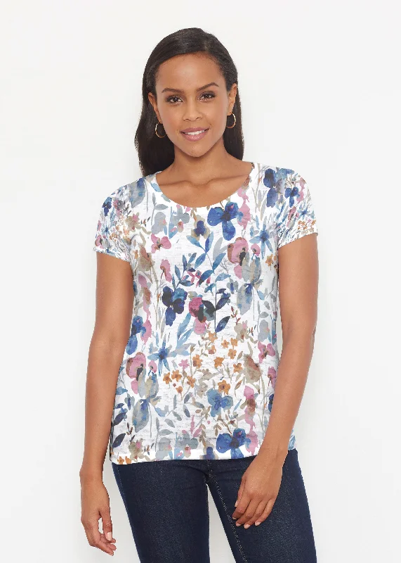 women's tops for those who want to wear versatile pieces that can be dressed up or downRossa (8016) ~ Short Sleeve Scoop Shirt