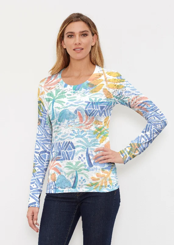 women's tops for casual FridaysBahama Mama (17256) ~ Thermal Long Sleeve Crew Shirt