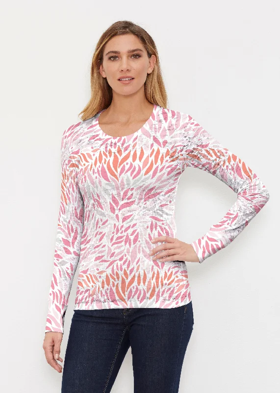 women's tops for those who believe in expressing their individuality through fashionHotsy Totsy Pink (8145) ~ Thermal Long Sleeve Crew Shirt