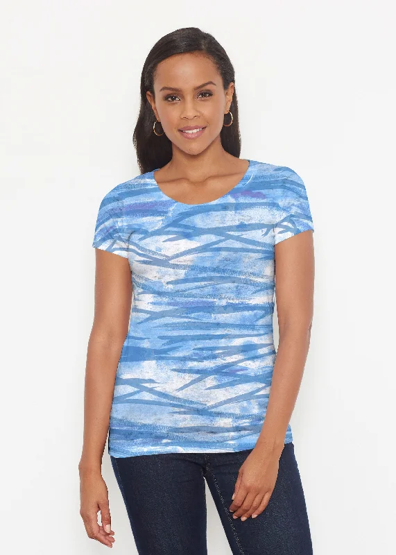 women's tops with asymmetrical designsHigh Tide (8071) ~ Short Sleeve Scoop Shirt