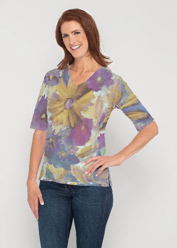 women's tops for those who want to add a touch of sophistication to their casual attireMaya (17266) ~ Signature Elbow Sleeve V-Neck Top