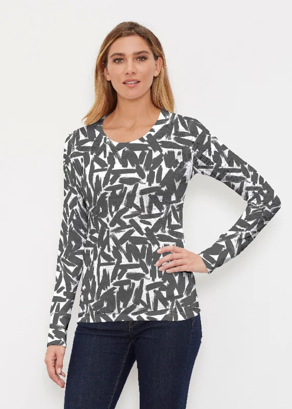 women's tops for those who love bold and vibrant colorsPick Up Sticks (14300) ~ Thermal Long Sleeve Crew Shirt