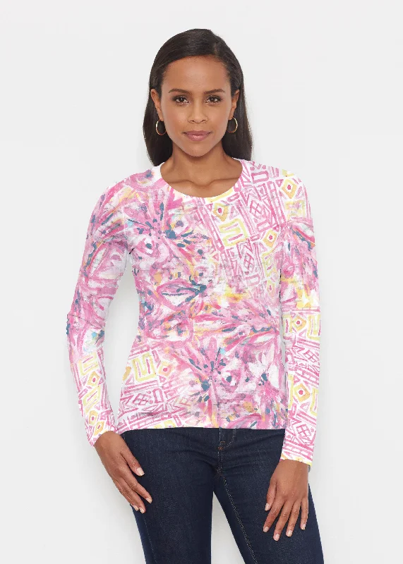 women's tops for those who seek both style and comfortLilly Pink (17250) ~ Signature Long Sleeve Crew Shirt