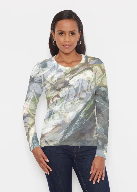 luxury women's topsAnnaleise (15055) ~ Signature Long Sleeve Crew Shirt