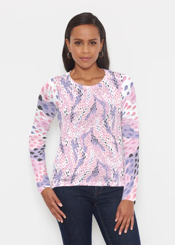 women's tops for those who want to stay cool and chic during warmer weatherSpring Rain (14268) ~ Signature Long Sleeve Crew Shirt