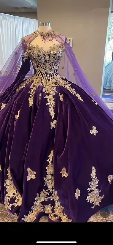 Formal Dress for Ballet PerformancesStunning Purple Princess Quinceanera Dresses Ball Gown,Purple Sweet 16 Dress Y6560