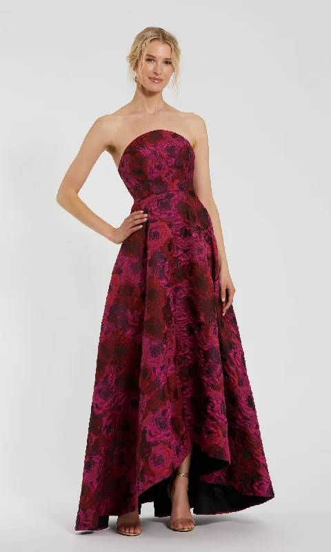 Custom Formal Dress TailorsPink Floral Formal Evening Gown: Mac Duggal 27596