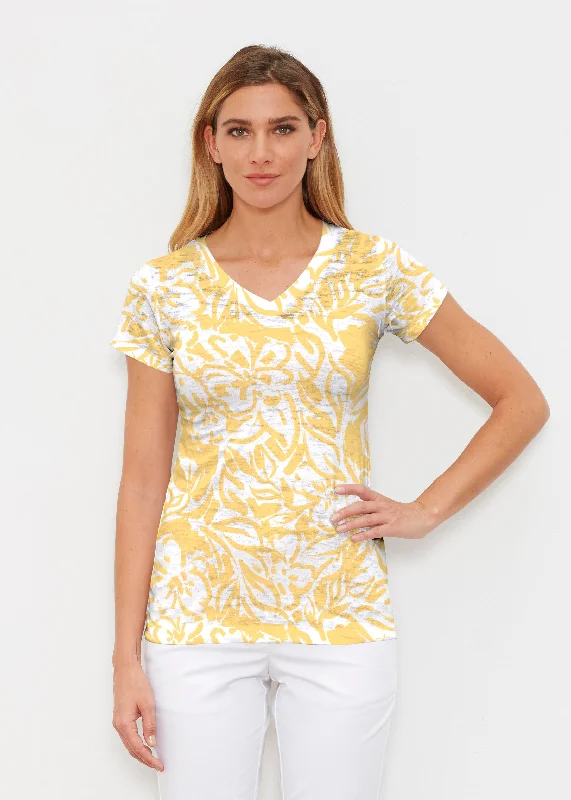 women's tops for those who want to wear pieces that are both functional and fashionableSummer Breeze Golden (8169) ~ Signature Cap Sleeve V-Neck Shirt