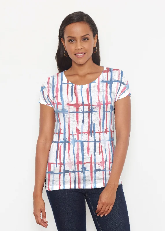 women's tops for those who want to add a personal touch to their wardrobe with unique and one-of-a-kind piecesKnotted Fourth (8004) ~ Short Sleeve Scoop Shirt