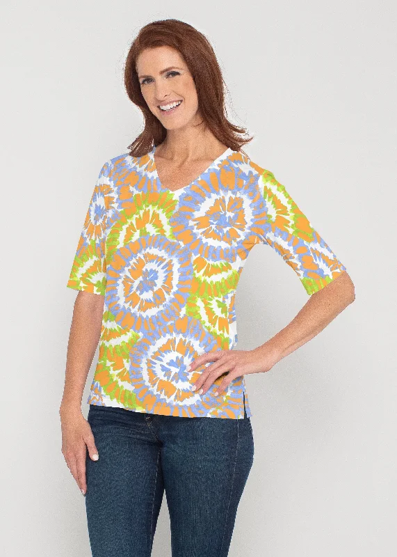 women's tops with bell sleevesFunky Town (17277) ~ Signature Elbow Sleeve V-Neck Top