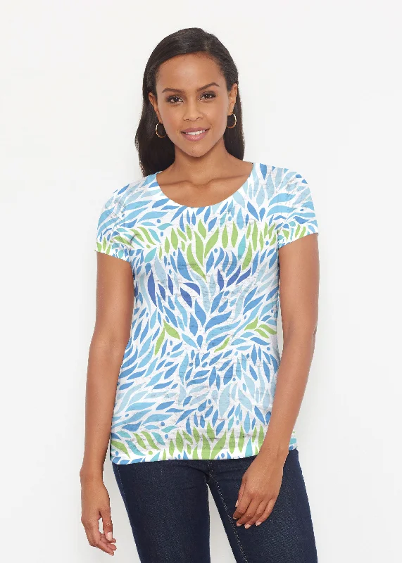 women's tops in solid colorsHotsy Totsy Blue (8143) ~ Short Sleeve Scoop Shirt