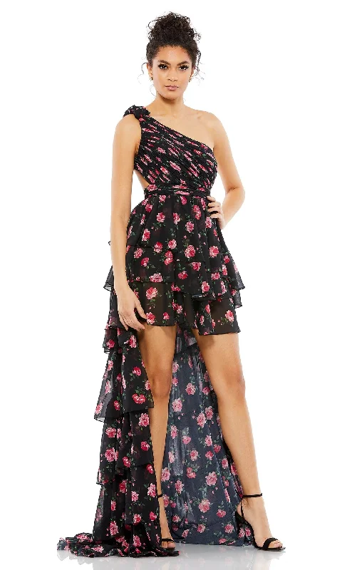 Formal Dress for EveningsFloral-Print High-Low Semi-Formal Dress 70246