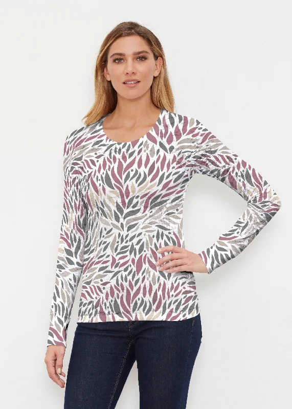 women's tops with unique designsHotsy Totsy Wine (8144) ~ Thermal Long Sleeve Crew Shirt