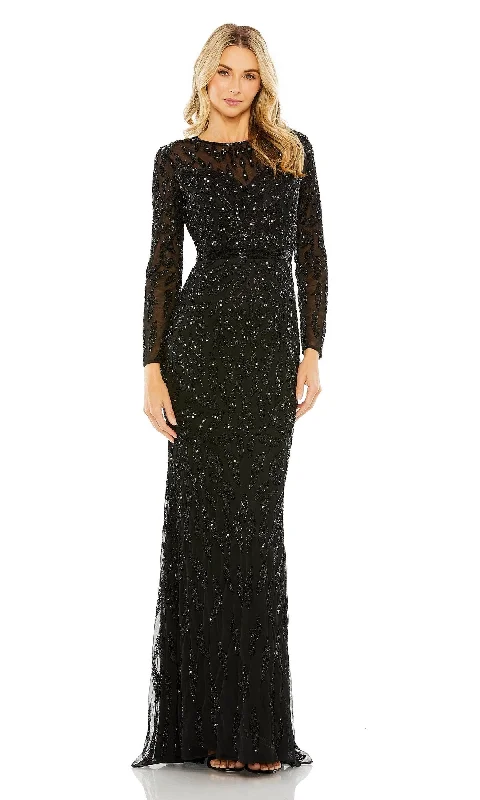 Formal Dress for Bohemian ThemesLong Sleeve Sequin Formal Dress: Mac Duggal 5124