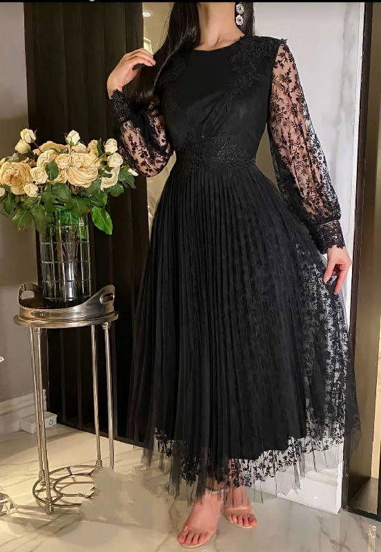 Formal Dress for Bar MitzvahsElegant Black A-line Evening Dress,Black Formal Dress  Y5730