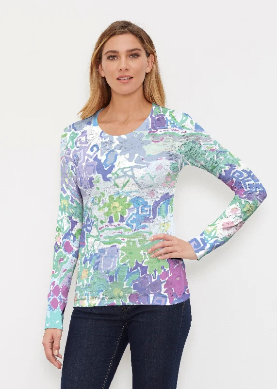 women's tops for those who want to create outfits that are both trendy and timelessFloral Graffiti (19210) ~ Thermal Long Sleeve Crew Shirt