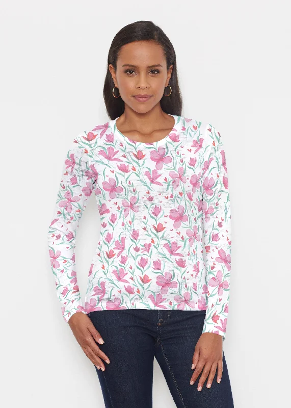 women's tops for those who want to wear versatile pieces that can be dressed up or downAzalea (8109) ~ Signature Long Sleeve Crew Shirt