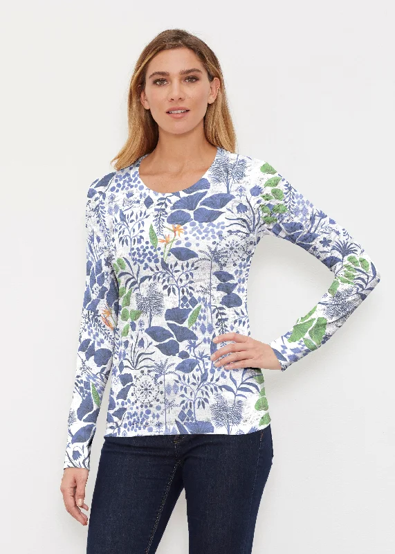 women's stylish topsPetals (8141) ~ Thermal Long Sleeve Crew Shirt