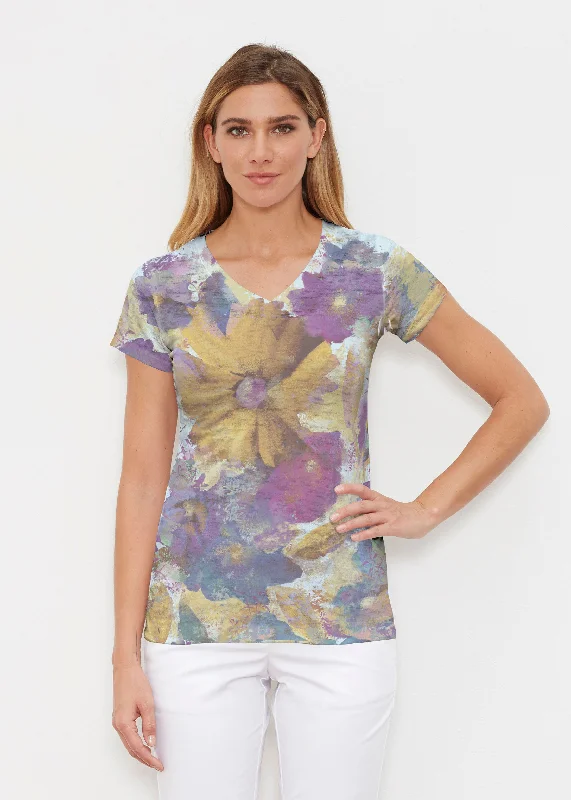 women's tops for those who want to add a pop of color to their outfitsMaya (17266) ~ Signature Cap Sleeve V-Neck Shirt