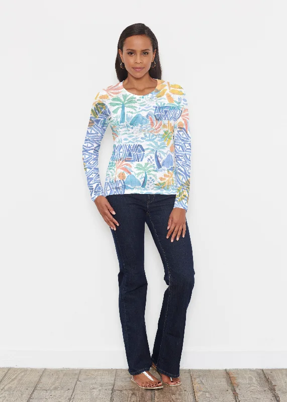 women's tops with flutter sleevesBahama Mama (17256) ~ Signature Long Sleeve Crew Shirt