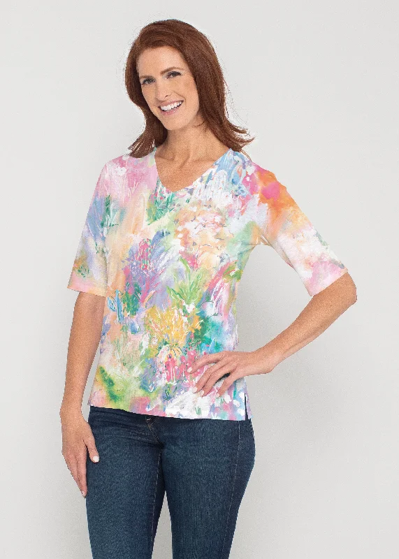 women's tops for those who want to create stylish and put-together outfits without spending a fortuneCool Desert Vibes (17232) ~ Signature Elbow Sleeve V-Neck Top