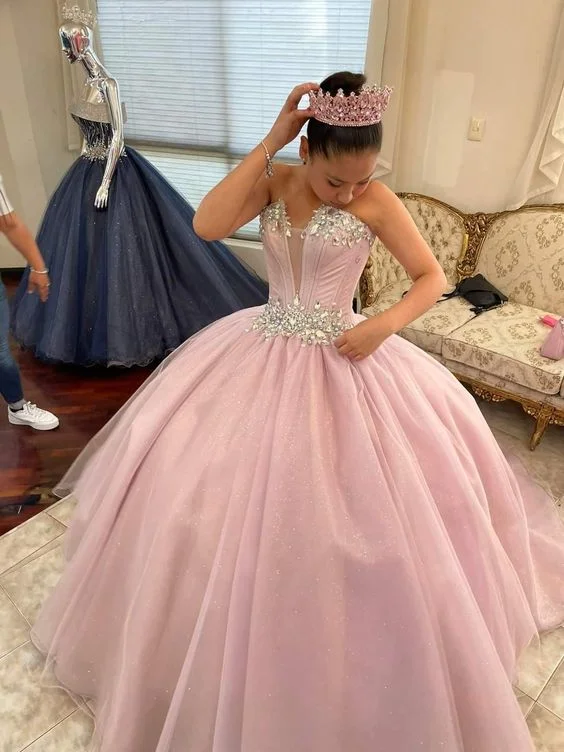 Formal Dress for Sports AwardsStrapless Glitter Quinceanera Dress Ball Gown Sweet 16 Dress  Y2840