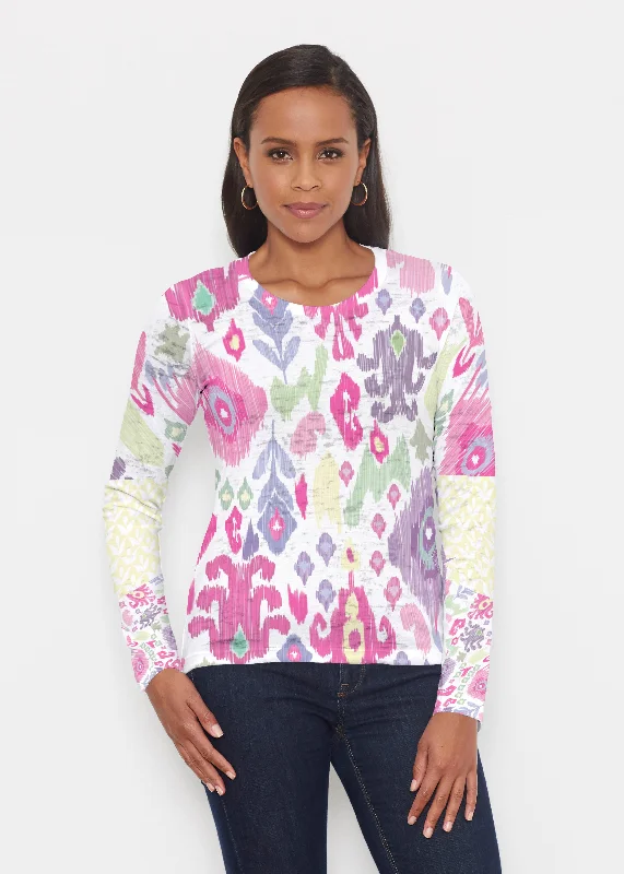 women's tops for wedding guest attireSpring Pastel (8155) ~ Signature Long Sleeve Crew Shirt