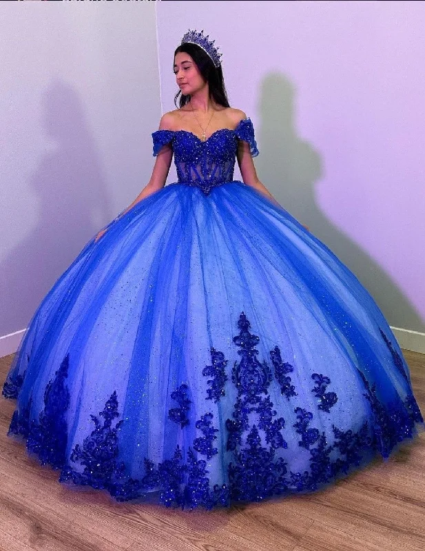 Formal Dress for Hotel GalasOff the Shoulder Quinceanera Dress Ball Gown, Sweet 16 Dresses Y4939