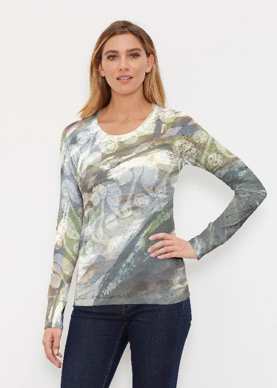 breathable women's tops for summerAnnaleise (15055) ~ Thermal Long Sleeve Crew Shirt