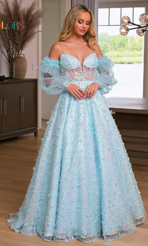 ELEGANT Formal Dress Designs3D Butterfly Formal Ball Gown 3226 with Sleeves