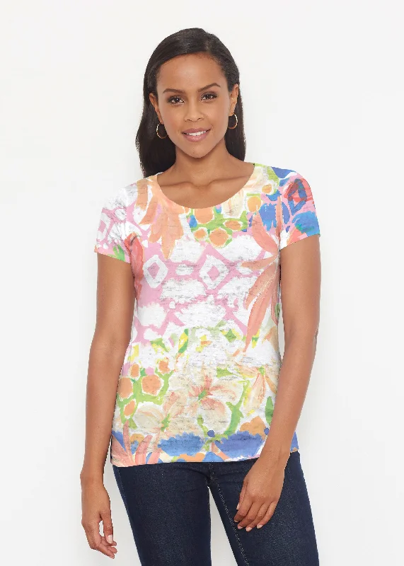 women's tops with embroidery detailsBali (17254) ~ Short Sleeve Scoop Shirt