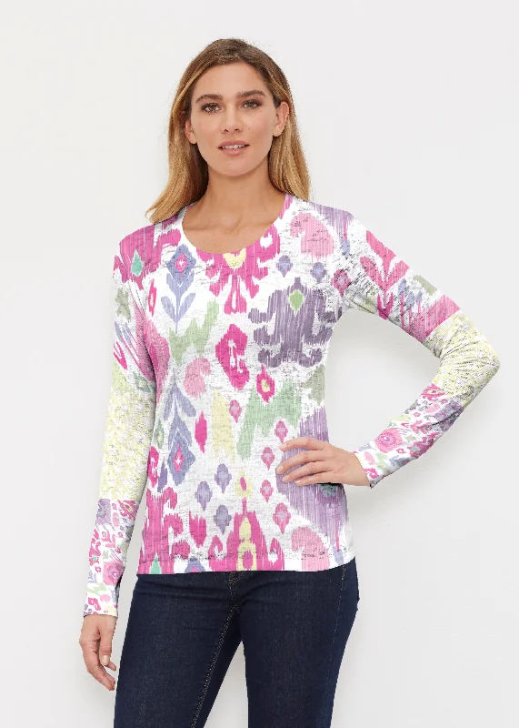 women's tops for picnics in the parkSpring Pastel (8155) ~ Thermal Long Sleeve Crew Shirt