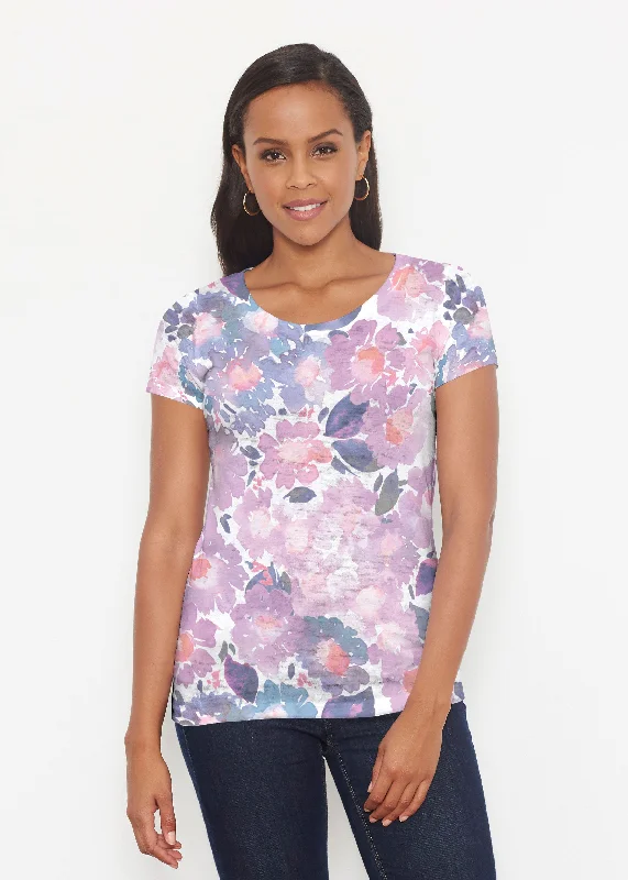 women's tops for cocktail partiesLilac (16255) ~ Short Sleeve Scoop Shirt