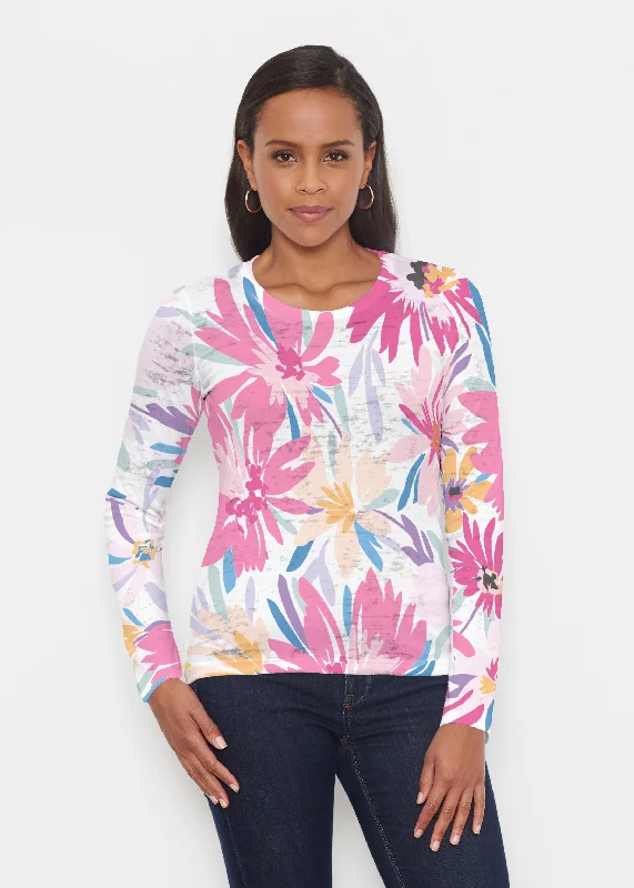 women's tops with cinched waistsLoves me Loves me Not (8068) ~ Signature Long Sleeve Crew Shirt