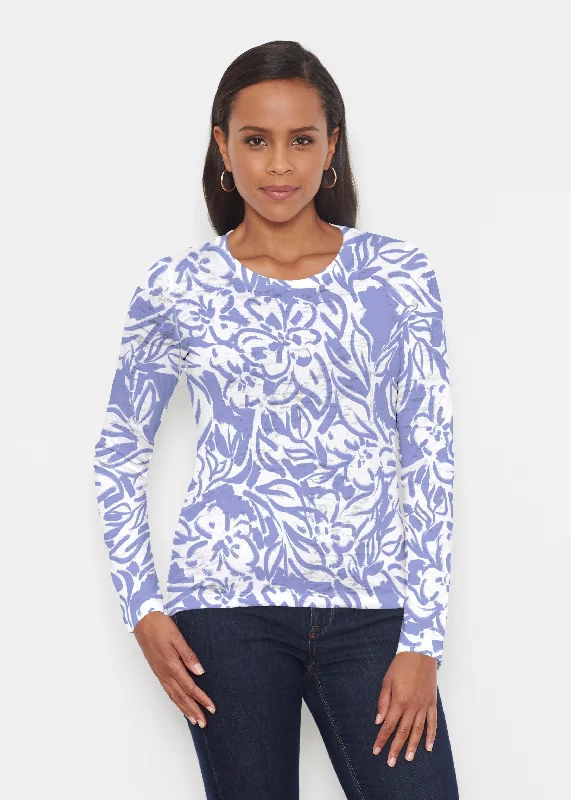 women's tops with cinched waistsSummer Breeze Perri (8164) ~ Signature Long Sleeve Crew Shirt