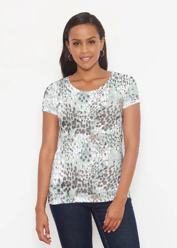 women's tops for those who want to wear pieces that are both comfortable and stylishPainted Dots (8020) ~ Short Sleeve Scoop Shirt