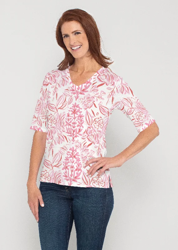 women's tops for those who refuse to compromise on styleScarlett (8052) ~ Signature Elbow Sleeve V-Neck Top