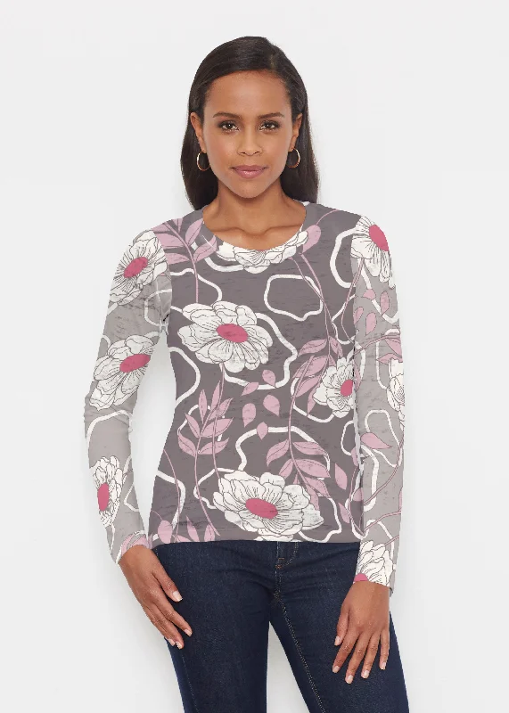 women's tops for those who love to dress up their casual looks with stylish topsClarisse (8125) ~ Signature Long Sleeve Crew Shirt