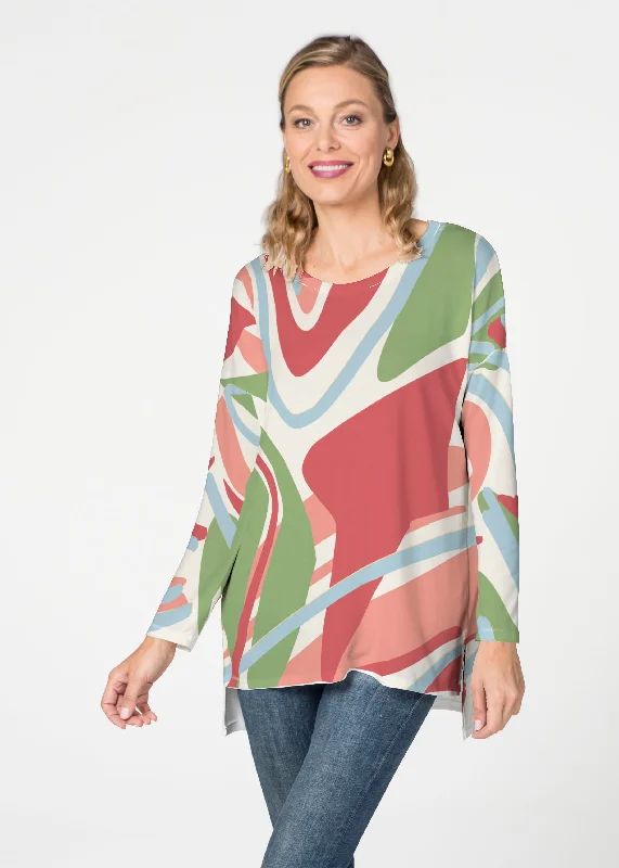 women's tops with cold-shoulder cutsBoomerang (17292) Slouchy Butterknit Top