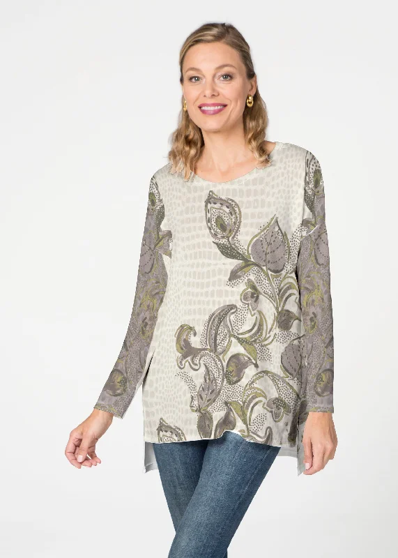 striped women's topsCrocodile Vine (8066) ~ Slouchy Butterknit Top