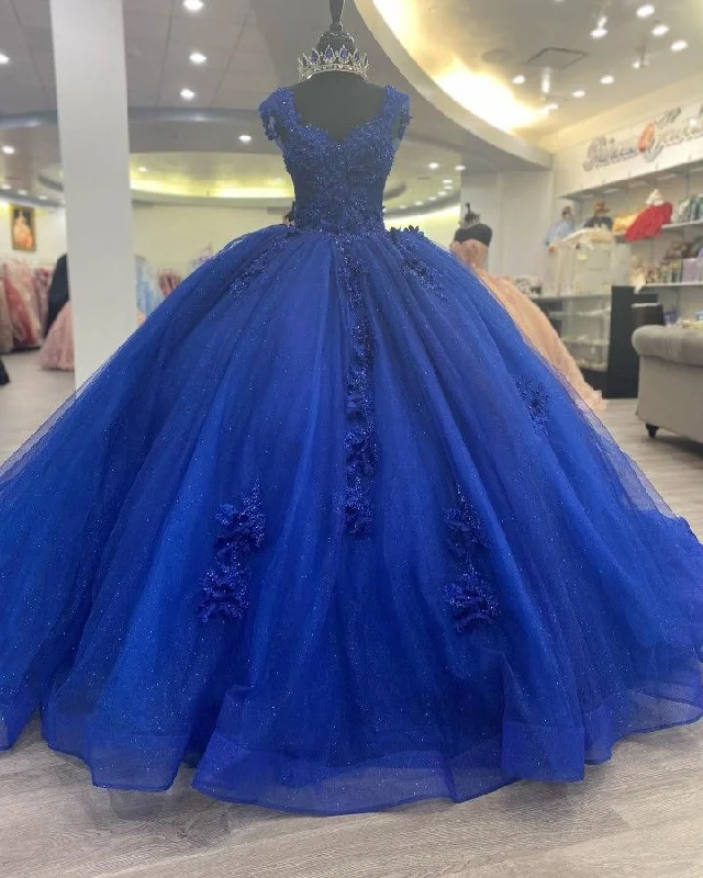 Formal Dress for Emmy AwardsPrincess Royal Blue Quinceanera Dresses Ball Gown Sweet 16 Dress Y4440