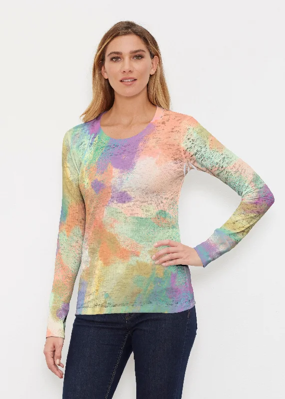 women's tops for cocktail partiesChalk Of Dreams (17278) ~ Thermal Long Sleeve Crew Shirt